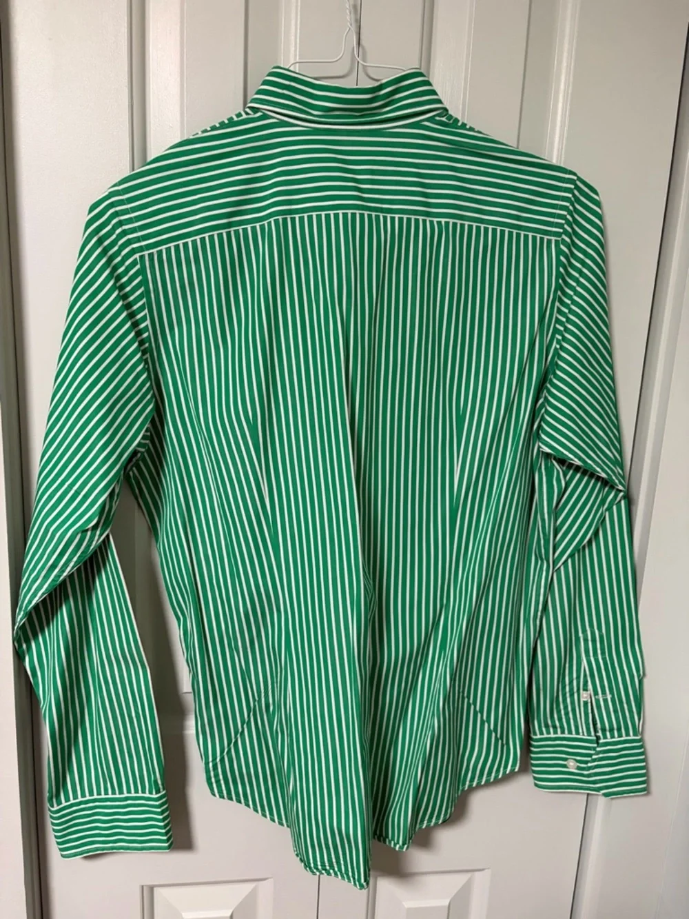 Ralph Lauren Green and White Striped Button-Down Dress Shirt - Picture 4 of 4